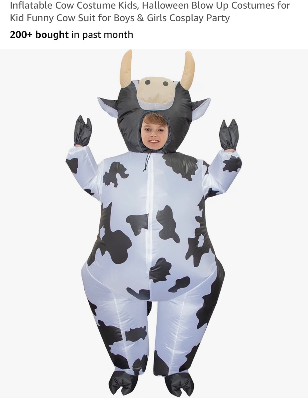 Cow Costume Kids, Halloween Blow Up Costumes